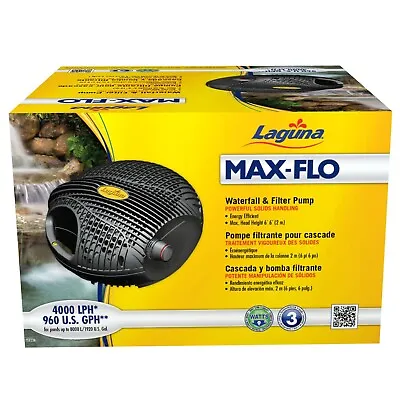 Laguna Max-Flo 4000 Waterfall & Filter Pond Pump - Solids Max Flo Fish Koi • £79.95