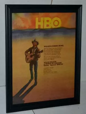 Willie Nelson 1983 Hbo Special Willie & Family Promotional Concert Poster / Ad • $34.99