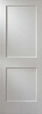 Prehung 2 Panel Flat Primed Mission Shaker Stile & Rail Solid Core Wood Doors • $242