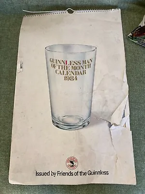 £28.69 • Buy Original Vintage Saucy 1984 'Guinness Calendar Guinless Man Of The Month' - RARE