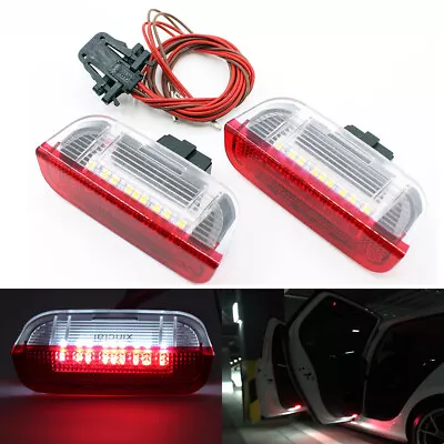 $17.09 • Buy 2XRed Led Courtesy Door Light For VW Passat B6 B7 CC Golf 6 7 EOS Jetta MK5 MK6 