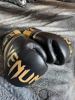 Venum Challenger 3.0 Hook And Loop Boxing Gloves - Black/Gold • $45