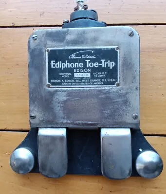 Edison Ediphone Toe-trip For Parts Or Repair • $24.95