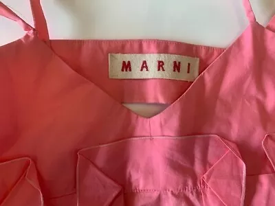 MARNI Pink Strappy Top Cotton Top Excellent Condition Size 38 • £22