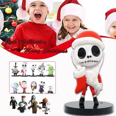 7/10Pcs Skellington Jack Figure Nightmare Before Christmas Doll Xmas Toys Kids • £11.51