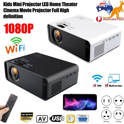 4K 1080P HD WiFi 3D LED Mini Video Theatre Projector 23000 Lumens Home Cinema • $165.99