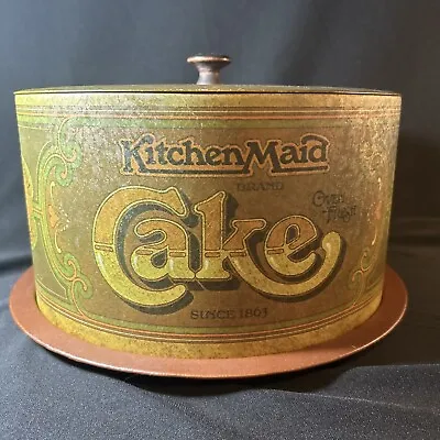 Vintage Retro Ballonoff Kitchen Maid Tin Cake Holder Carrier • $21.99