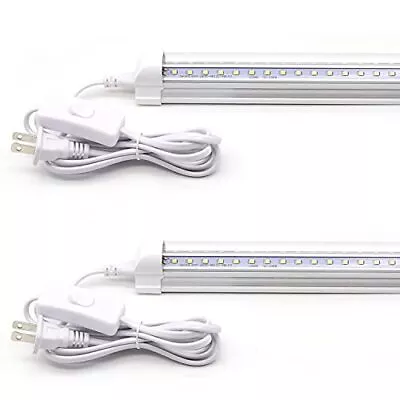 T8 Vshape Integrated Single Fixture 2ft Led Tube Light 1680lm 6000k White 15w Ut • $41.30