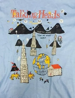 Vtg Talking Heads Band Heavy Cotton S-234XL Unisex Light Blue Tee Shirt • $16.97