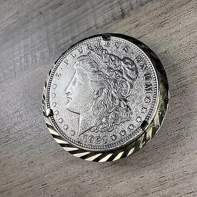 1921 Morgan Dollar  Swank  Money Clip Gorgeous Collectible NEAE MINT Coin • $299