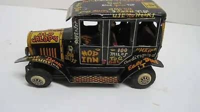 Vtg  Old Jalopy  Pressed-Tin Litho Friction Toy By MARX Toys WORKS Ca 50s • $64.99