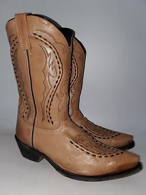 Laredo  Laramie  Cowboy Boots Tan Leather W/Buck Stitching Men's Size 12EW • $59.99