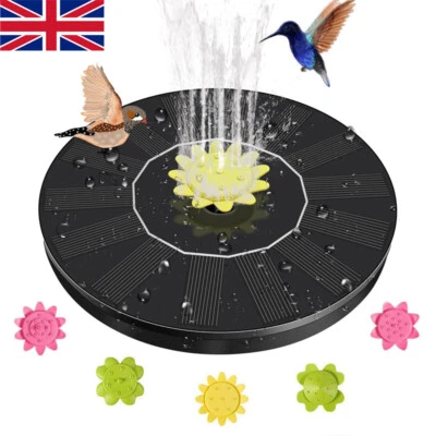 £2.88 • Buy Solar Fountain Floating Pump Water Feature Garden Pool Bird Bath Pond Outdoor HS