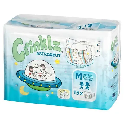 Crinklz Printed Adult Diapers W/ Plastic Backing Astronaut Print • $38.84