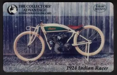 $10. (20u) Indian Motorcycle : 1924 Indian Racer USED Phone Card • $9.48