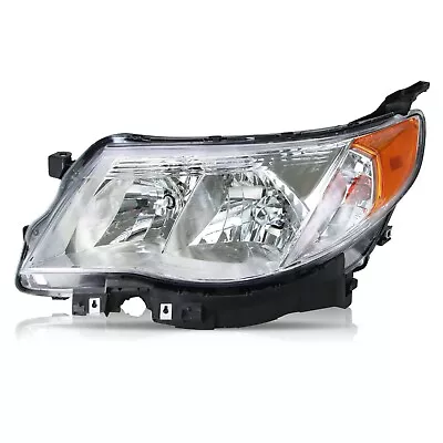 1*Left Headlight Assembly For 09-13 Subaru Forester Driver Side Chrome Housing • $70.12