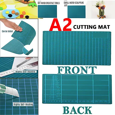 A2 High Quality Cutting Mat Size Non Slip Self Healing Printed Grid Design • £8.99