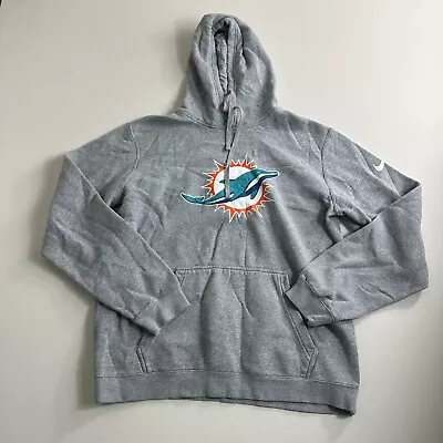 Nike Miami Dolphins Hoodie Sweatshirt Men Large Team Apparel Gray Long Sleeve • $39.99