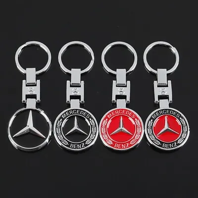 Car Key Chain Metal Double-Sided Wheat Ear Logo For Mercedes-Benz AMG Key Ring • $9.99