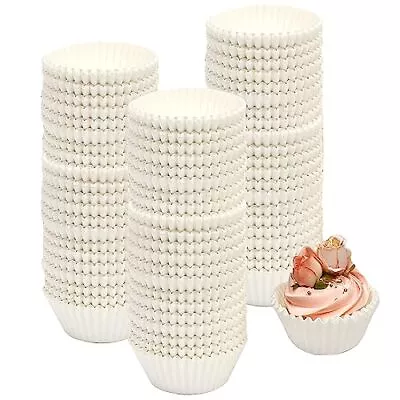 300 Pack Jumbo Cupcake Muffin Liners Greaseproof Large White Baking Cups • $13.90