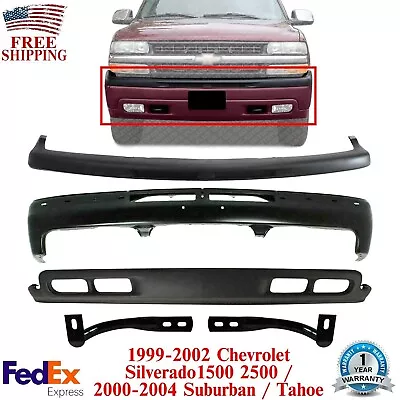 Front Bumper Kit Primed Steel For 1999-2002 Chevy Silverado 1500 Tahoe Suburban • $397