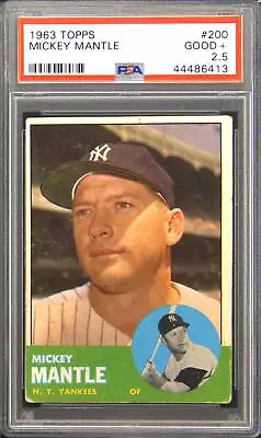 1963 Topps #200 Mickey Mantle PSA 2.5 • $279.97