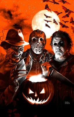 Freddy Krueger Jason Voorhees Michael Myers Poster Art Print HALLOWEEN HORROR • $30