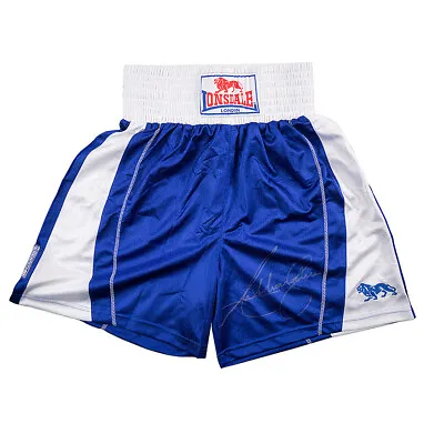 Anthony Joshua Signed Boxing Shorts - Lonsdale Boxing Blue Autograph • £255.99