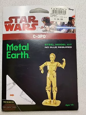 Metal Earth 3D Laser Cut Steel Model Kit Star Wars C-3PO Model OPEN BOX MMS270 • $18.17