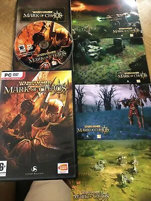 Warhammer Mark Of Chaos Pc Cd Rom Complete Original Game & Manual & 4 Art Cards • £6.99