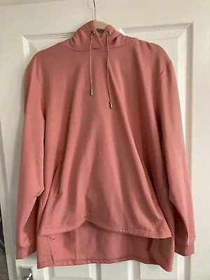 Damart Spring Pink/coral Hoodie Pullover UK 22/24 • £4