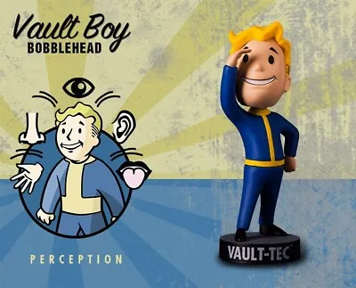 Official Fallout 3  Vault Boy  Perception  Series 1 Bobble Head Figure - New • £19.99