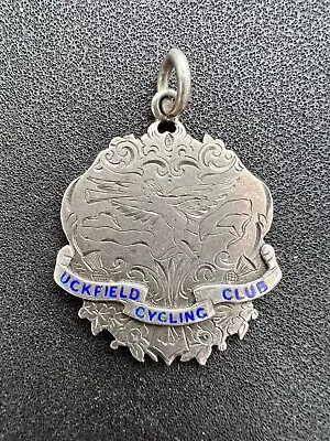 1891 Uckfield Cycling Bicycle Bike Cycle Club East Sussex Silver Fob Badge Medal • $93.25