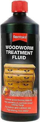 £12.99 • Buy Rentokil PWT100 Woodworm Treatment Fluid, Black, 1 Litre