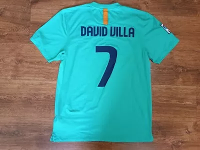 David Villa 2010/2011 FC Barcelona Away Jersey Size M Authentic Nike • £150