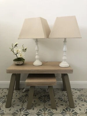 £39.95 • Buy Pair Laura Ashley Lamps With Neptune Lampshades