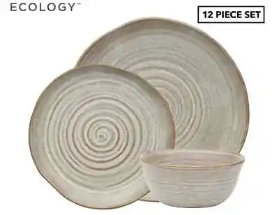 $84.99 • Buy 12pc Ottawa Barley Dinner Set Ecology Dinner Plates Side Plates Noodle Bowls NEW