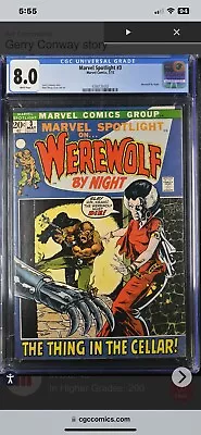 Marvel Spotlight #3 Cgc 8.0 White Pages 1972 2nd Werewolf By Night • $155