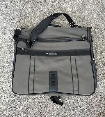 Samsonite Vintage Olive Canvas Laptop Messenger Bag Expandable Briefcase Large • $59.99