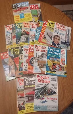 Vintage Popular Science Magazine Lot Of 21 Issues January 1960 - October 1965 • $50