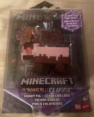 Mattel - Minecraft Craft-A-Block Caves & Cliffs Muddy Pig Action Figure • $10