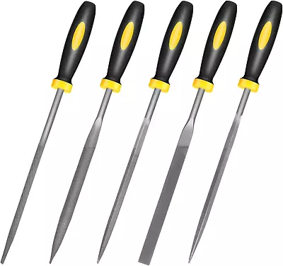 Small Hand Metal File Set 6.3In 5Pcs Strength Alloy Steel Needle Files Inclu • $8.77