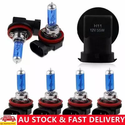 2/4x H11 55/100W Car Head Light Lamp Globes Xenon White 5000k Halogen Blue Bulbs • $16.14