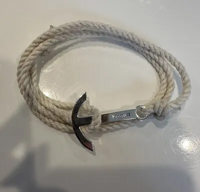 Miansai Silver Anchor Maritime Ivory Rope Bracelet | Free US Shipping! • $49.49