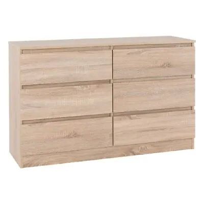 Malvern 6 Drawer Chest Of Drawers Sonoma Oak Bedroom Furniture Storage • £146.80