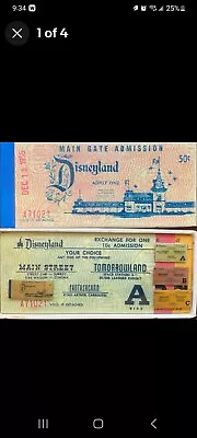 Disney Disneyland Main Gate Child's Admission Ticket Book 4 Pin Set Limited Ed • $85