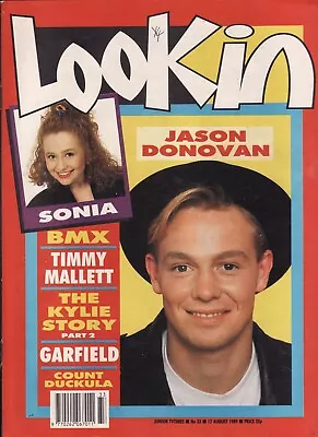 Look In Magazine #33 1989 Jason Donovan Cover Poster & Feature. Sonia • £4.99