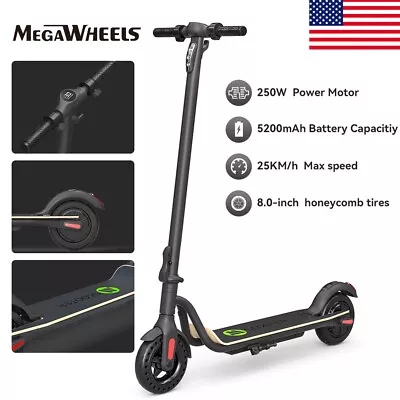 Electric Scooter Powerful Motor Folding E Scooter 8  Solid Tires For Adults New • $198.99