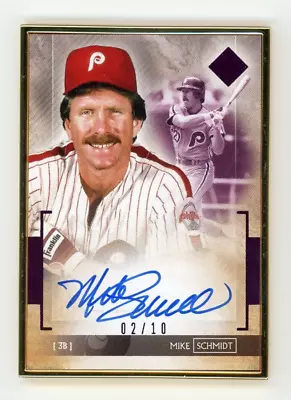 2023 Topps Definitive Mike Schmidt Auto Purple Gold Frame /10 SP Autograph SP • $129.99