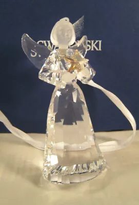 $165 • Buy Swarovski Faceted Crystal Annual Ed.  Holiday Angel  W/Gold Star 2009 MIB